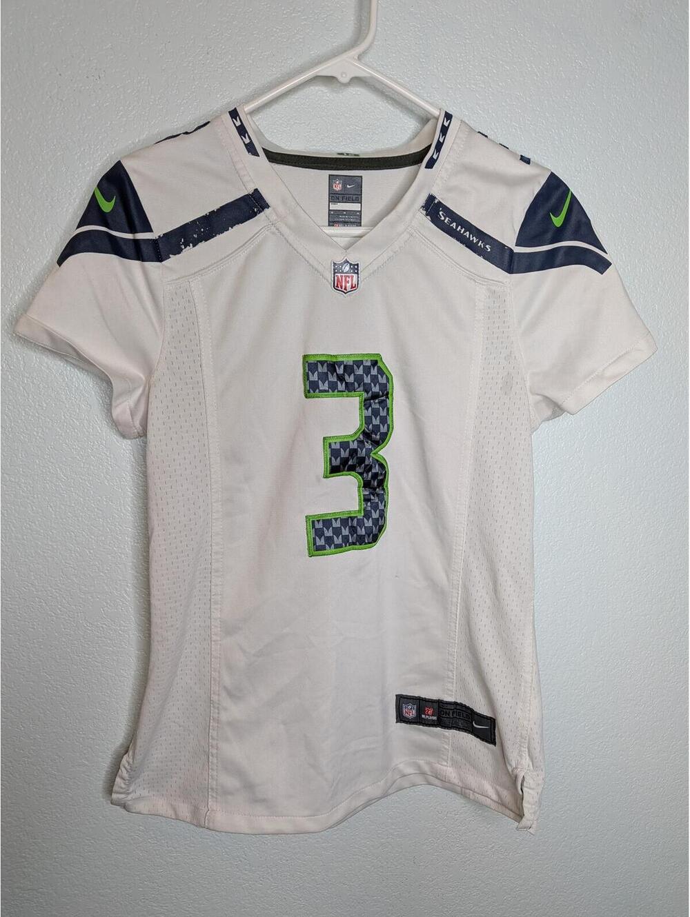Nike Seahawks Russell Wilson #3 Jersey Women’s Medium NFL On Field White